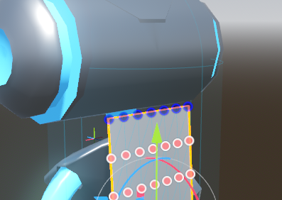 Pinning the SoftBody3D's points in the inspector